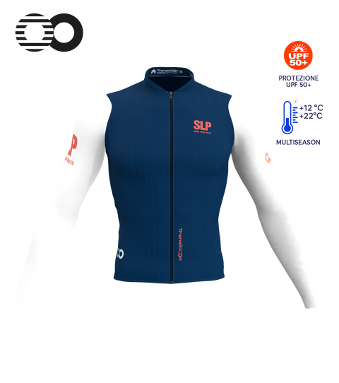 Maglia manica lunga TRANSITION Blu/Bianco