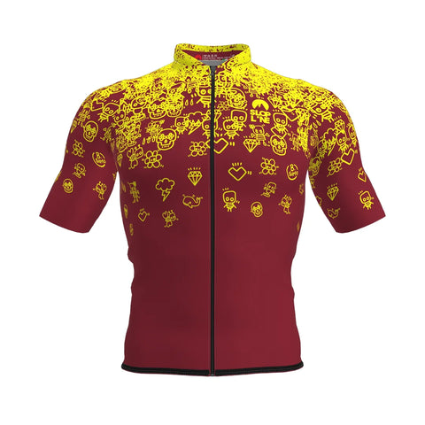 Maglia Sormano BORDEUX/YELLOW FLUO RAIN