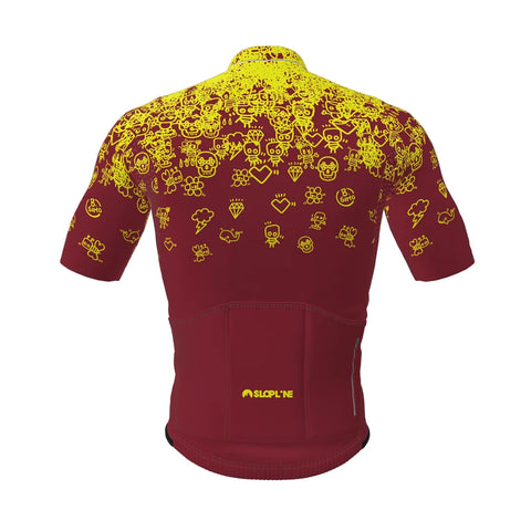 Maglia Sormano BORDEUX/YELLOW FLUO RAIN