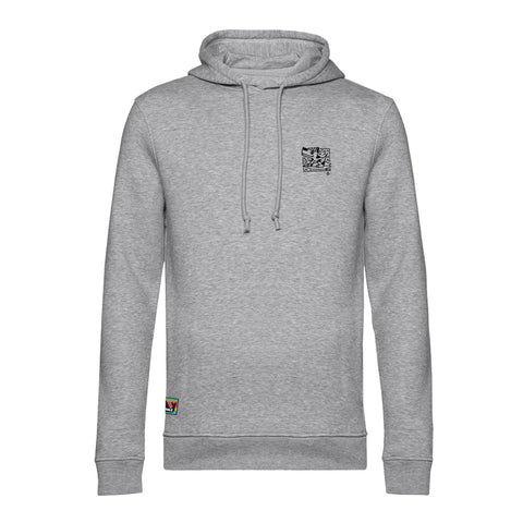 Felpa cappuccio BSIMO TRIP SURF DOG Grigio