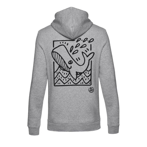 Felpa cappuccio BSIMO TRIP WHALE Grigio