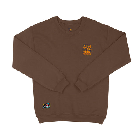 Felpa girocollo BSIMO TRIP SAILOR Marrone