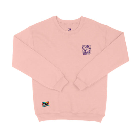 Felpa girocollo BSIMO TRIP WHALE Rosa
