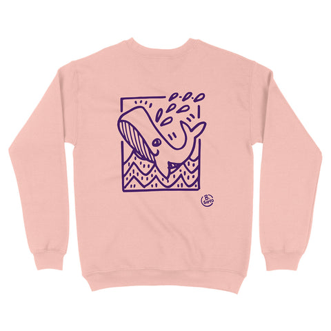 Felpa girocollo BSIMO TRIP WHALE Rosa