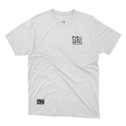 T-shirt BSIMO TRIP SURF DOG Bianco