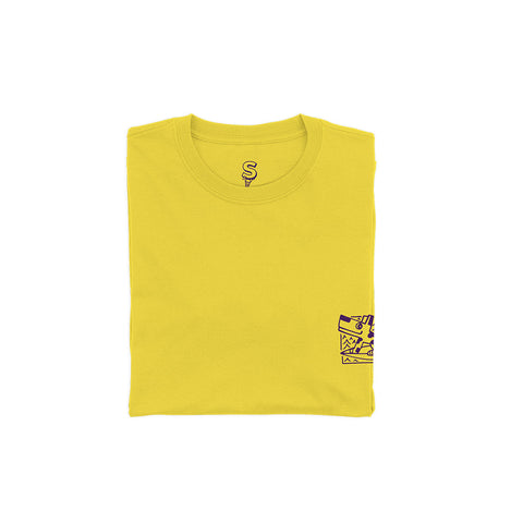 T-shirt BSIMO TRIP SURF DOG Giallo