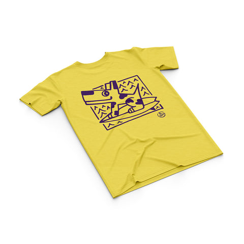 T-shirt BSIMO TRIP SURF DOG Giallo