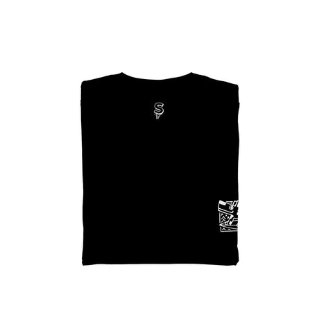T-shirt BSIMO TRIP SURF DOG Nero