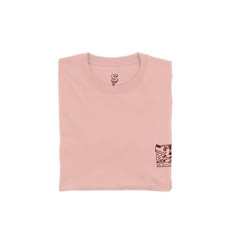 T-shirt BSIMO TRIP SURF DOG Rosa
