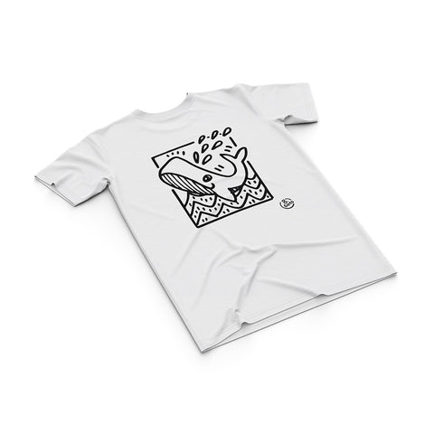 T-shirt BSIMO TRIP WHALE Bianco