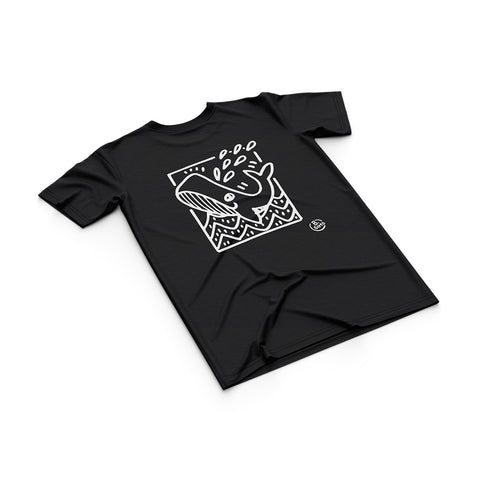 T-shirt BSIMO TRIP WHALE Nero