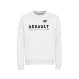 Sweat-shirt blanc à col rond ASSAULT TO FREEDOM