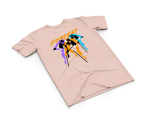 T-shirt cotone organico 2BROS FAST ROSA