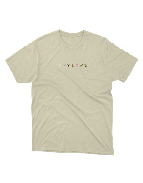 T-shirt cotone organico 2BROS EXPLORE ECRU