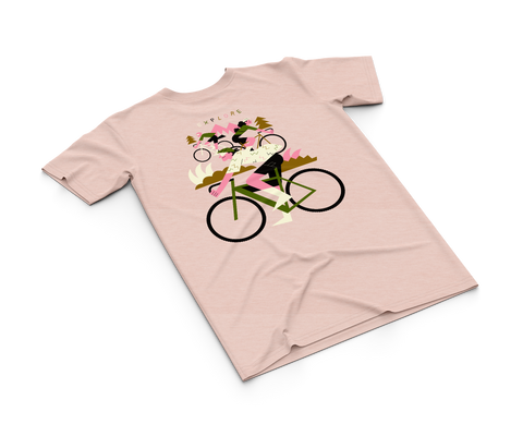T-shirt cotone organico 2BROS EXPLORE ROSA