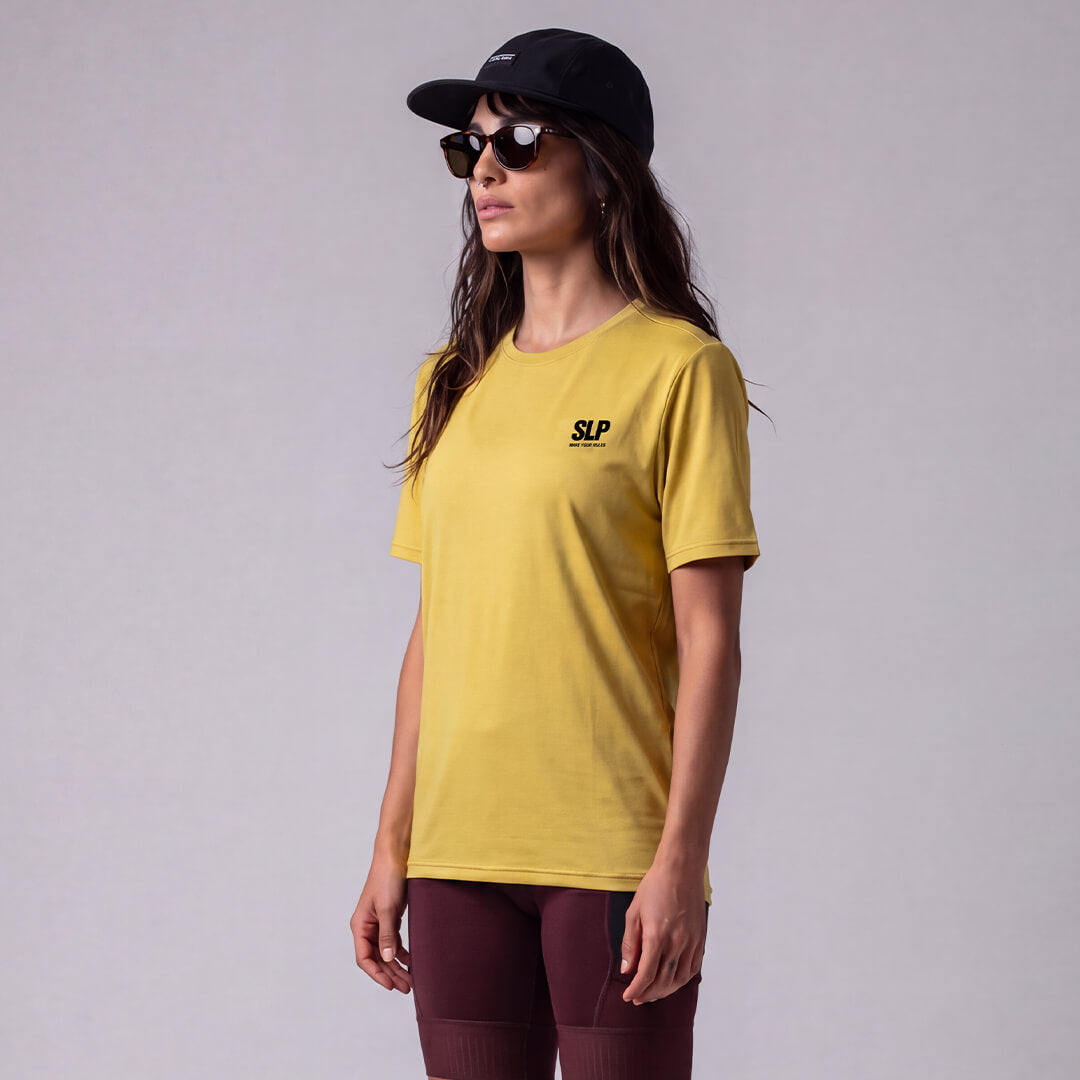 Maillot Traccia Gravel Giallo - Femme