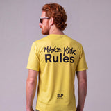Maglia Traccia Gravel Giallo - Uomo